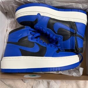 WMNS NIKE AIR JORDAN 1 ELEVATE HIGH DARK ASH-HYPER ROYAL SZ 7